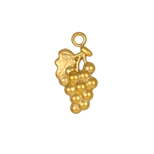 Pendentif grappe de raisin doré en acier inoxydable pour création de bijoux DIY