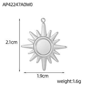Makroaufnahme von Sternen-Anhänger mit Maßen 2,1cm und einem Gewicht von 1,6g