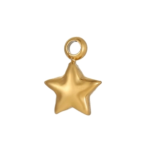 Polierter goldener Meeresstern-Anhänger aus Edelstahl für DIY-Schmuckherstellung