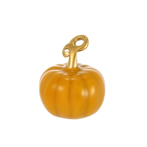 Ciondolo a zucca fai-da-te in acciaio inossidabile e smalto giallo per gioielleria