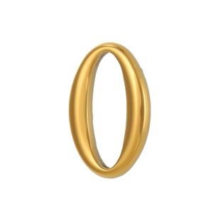Polished gold mirror finish 3D number zero pendant for DIY necklace and jewelry making