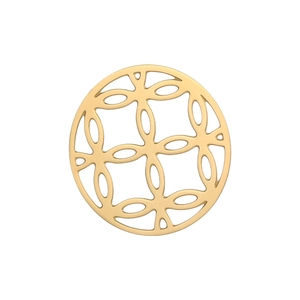 Vintage hollow stainless steel geometric gold pendant for DIY jewelry and necklaces