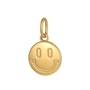 Detailed view of a gold-plated stainless steel star-like face pendant for DIY jewelry