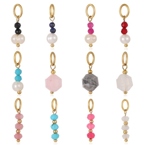 Elegante Roestvrijstalen Kunstparel Onregelmatige Natuursteen DIY Hanger Voor Sieraden Maken Ketting Oorbel Dames Accessoires