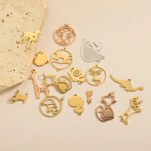 Animal animal charms in gold, rose gold and silver finishes for DIY jewelry making