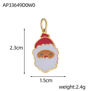Dettaglio del ciondolo di Babbo Natale da 2,3x1,5cm per la creazione di gioielli DIY