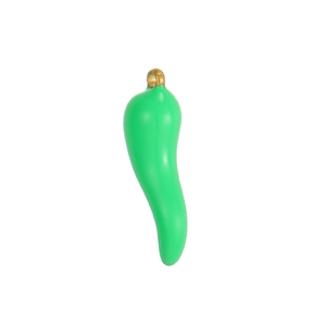 Ciondolo peperoncino in smalto verde con anello dorato per collane e gioielli fai-da-te