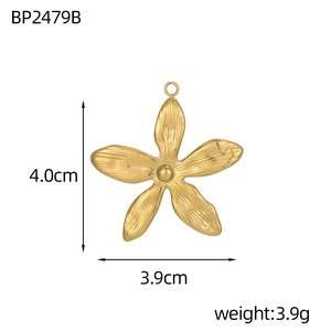 Detailed view of golden stainless steel sunflower pendant with brushed texture petals