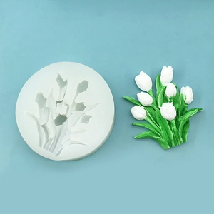 Moule en silicone bouquet de tulipes pour bougies parfumées et décoration maison