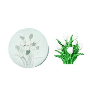 Moule silicone tulipe pour plâtre aromatique DIY et bougies parfumées artisanales