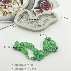 Traditional Ruyi design silicone mold for Chinese New Year cake and chocolate decoration