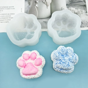 Cat paw silicone mold set for DIY crafts with translucent food grade silicone material
