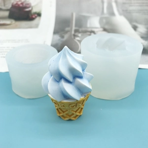 Silikonform-Set für spiralförmige Eistüten, ideal für Kerzen oder Bastelarbeiten aus Harz