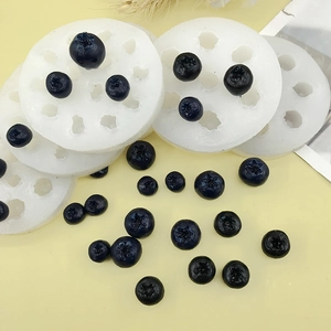 Food grade silicone blueberry mold with multiple sizes for fondant chocolate and baking tools