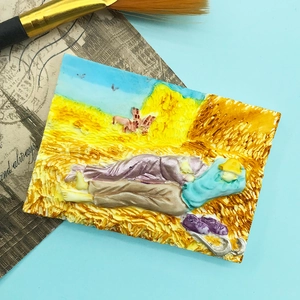 3D silicone mold of Van Gogh's The Siesta for artistic cake and chocolate decorations