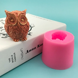 3D Owl Animal Silicone Mold For DIY Cake Decoration Chocolate Fondant Baking Candle Soap Plaster Making Tool Kitchen Bakeware