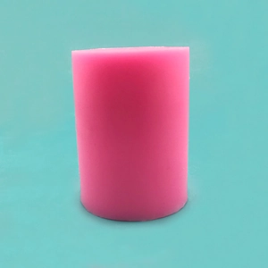 Cylindrical silicone mold in rose red for DIY 3D rabbit cake decoration and handmade crafts