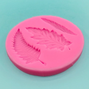 Molde de silicona rosa con hojas para decoración de tartas y repostería DIY