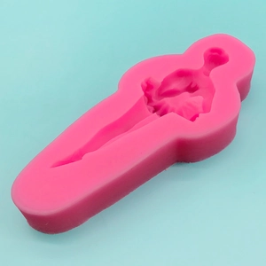 Ballerina girl silicone mold for fondant chocolate cake decorating and DIY crafts