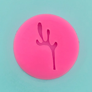 Pink silicone mold with antler designs for DIY chocolate and cake fondant decorating