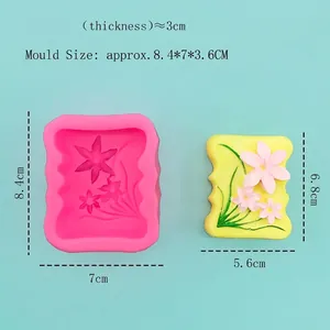 Pink narcissus flower silicone mold for DIY handmade soap and scented candles