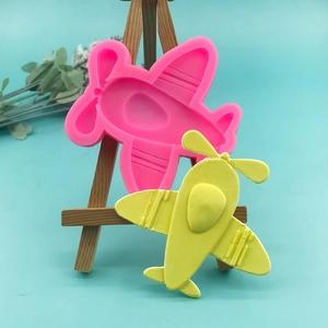 Airplane Shape Silicone Mold For DIY Baking Fondant Cake Chocolate Candy Craft Making Soap Mold Kitchen Bakeware Tool Pink