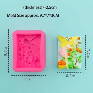 DIY silicone mold for angel girl with fruit relief for cakes and handmade soaps