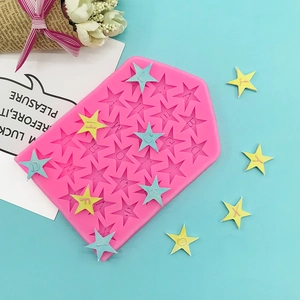 Star Alphabet Letter Number Silicone Mold For DIY Chocolate Fondant Cake Decoration Food Grade Silicone Baking Tool