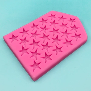 Star-shaped silicone letter and number mold for DIY baking and chocolate cake decoration