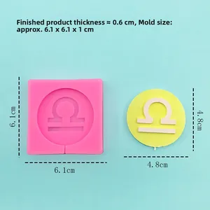 Detailed view of Libra zodiac silicone mold for DIY cake decoration and chocolate making