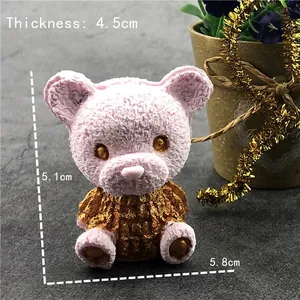 3D Teddy Bear silicone mold for cake baking and ice cubes with 5.1cm height dimensions