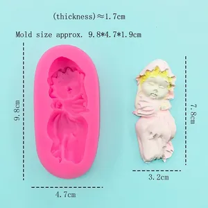 3D schlafendes Baby Silikonform für Seife und Fondant DIY Handwerk 9,8x4,7 cm Größe