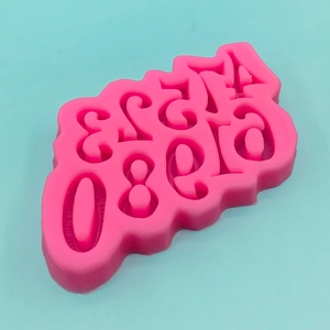 Pink silicone number mold 0-9 for DIY cake baking and chocolate handicraft making
