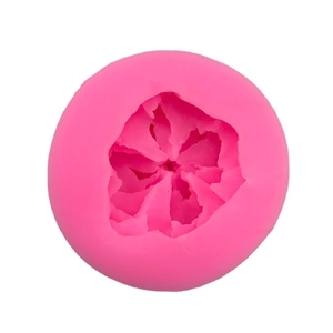 Pink food-grade silicone cake mold with butterfly flower texture for fondant baking decor
