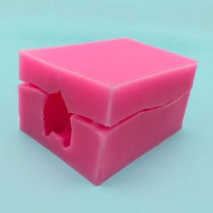 3D deer silicone mold in pink for DIY cake fondant, soap, and resin craft ornaments