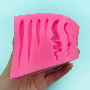 Pink silicone mold for handmade special effects scar textures and hair styling textures