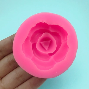 Pink camellia silicone mold for DIY soap, candles, and cake decorating with floral textures