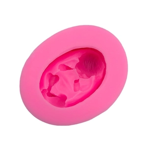 Rosa Silikonform Baby-Wiege Eierschale für Fondant-Kuchendeko und DIY Seifenherstellung