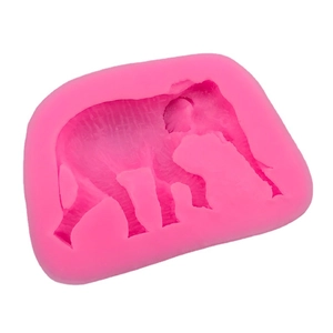 Pink elephant-shaped silicone mold for DIY chocolate crafts and jewelry making