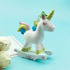 Creative 3D unicorn rocking horse silicone mold for mousse, chocolate and handmade soap