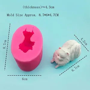 3D Pomeranian dog silicone mold for chocolate mousse cake decorating and fondant art