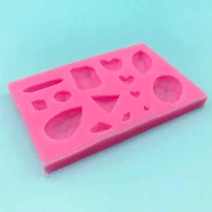 Stampo in silicone rosa con forme a cuore e goccia per gioielli fai da te decorazioni