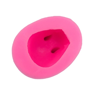 3D rabbit silicone mold for mousse cake and baking in vibrant rose pink finish