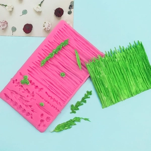 Stampo in silicone per texture di alghe e canne con decorazioni in pasta di zucchero