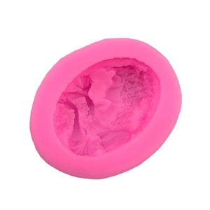 European vintage portrait relief silicone mold for fondant and chocolate baking