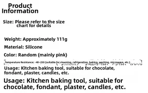 Pink heart silicone mold technical specifications and temperature resistance guide