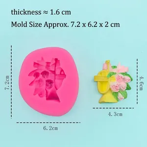 Peony trumpet silicone mold for DIY fondant cake decoration and chocolate crafts