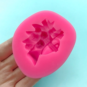 Pink peony flower silicone mold for DIY resin, soap, candle, and baking craft projects