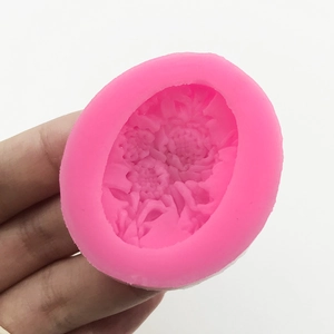 Pink sunflower rose silicone mold for DIY flower chocolate fondant cake decorating