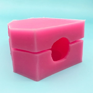 Stampo in silicone a cigno 3D rosa per candele e sapone fai-da-te con design diviso